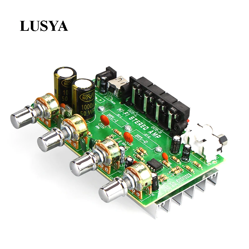 

Lusya TDA7056 Digital Audio Amplifier Board 25W*2 Dual Channel USB charging for car or home Amplifier DC12V T0341