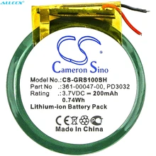 Аккумулятор Cameron Sino 200mAh 361-00047-00, PD3032 для Garmin Approach S1, Forerunner 110210210 W, S1, S1W