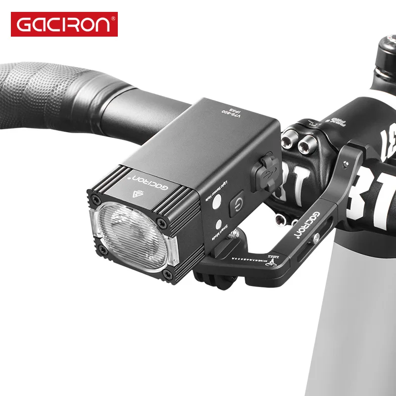 Gaciron 500/800LM умный велосипедный передний светильник, держатель для велосипеда GoPro, перезаряжаемый головной светильник для шоссейного велосипеда, водонепроницаемый гоночный светильник-вспышка