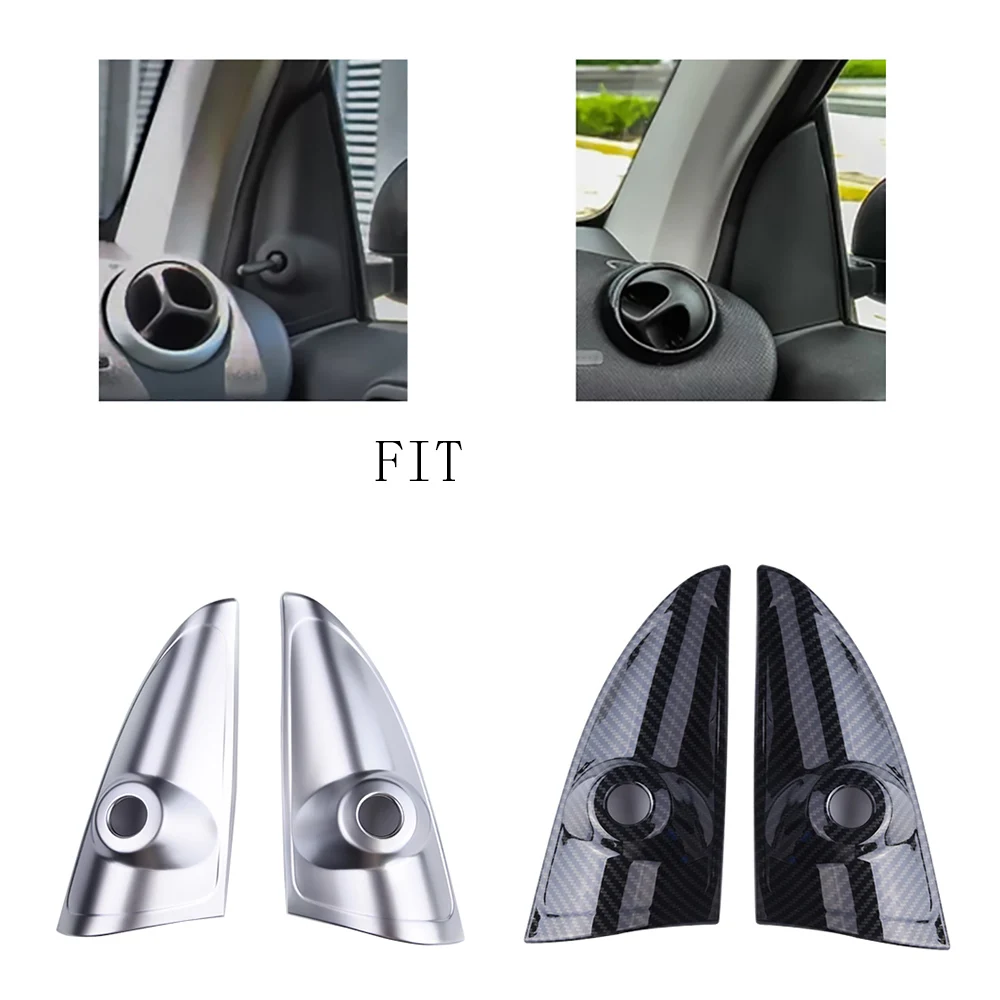 

2Pcs/Set A Pillar Audio Speaker Trim Decoration Sticker for Mercedes SMART Fortwo 453 forfour 451 Car Accessories