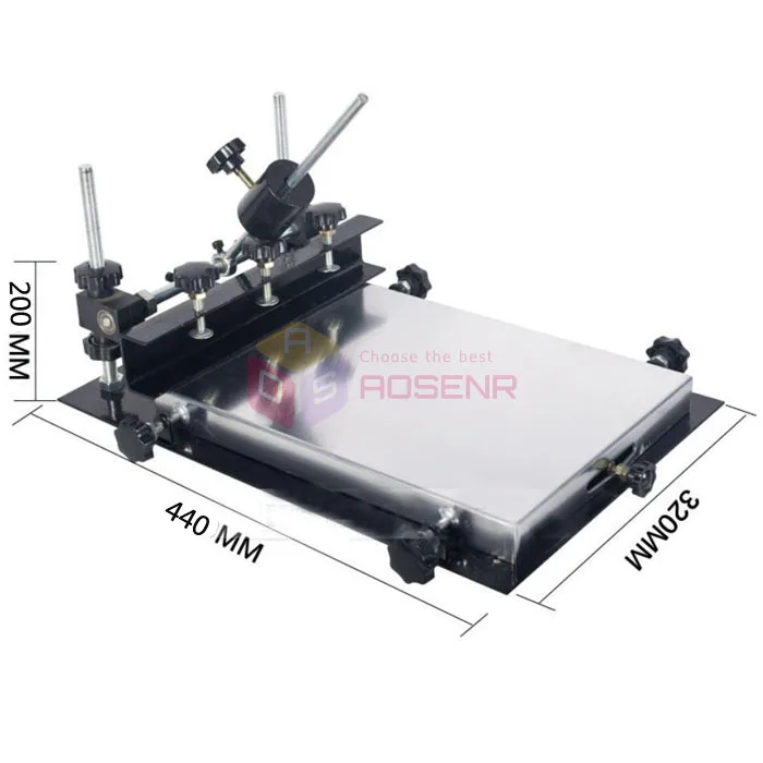 M Размер 440x320 мм шелковая печатная машина ручной принтер для нанесения паяльной пасты или клея на печатные платы печатный станок