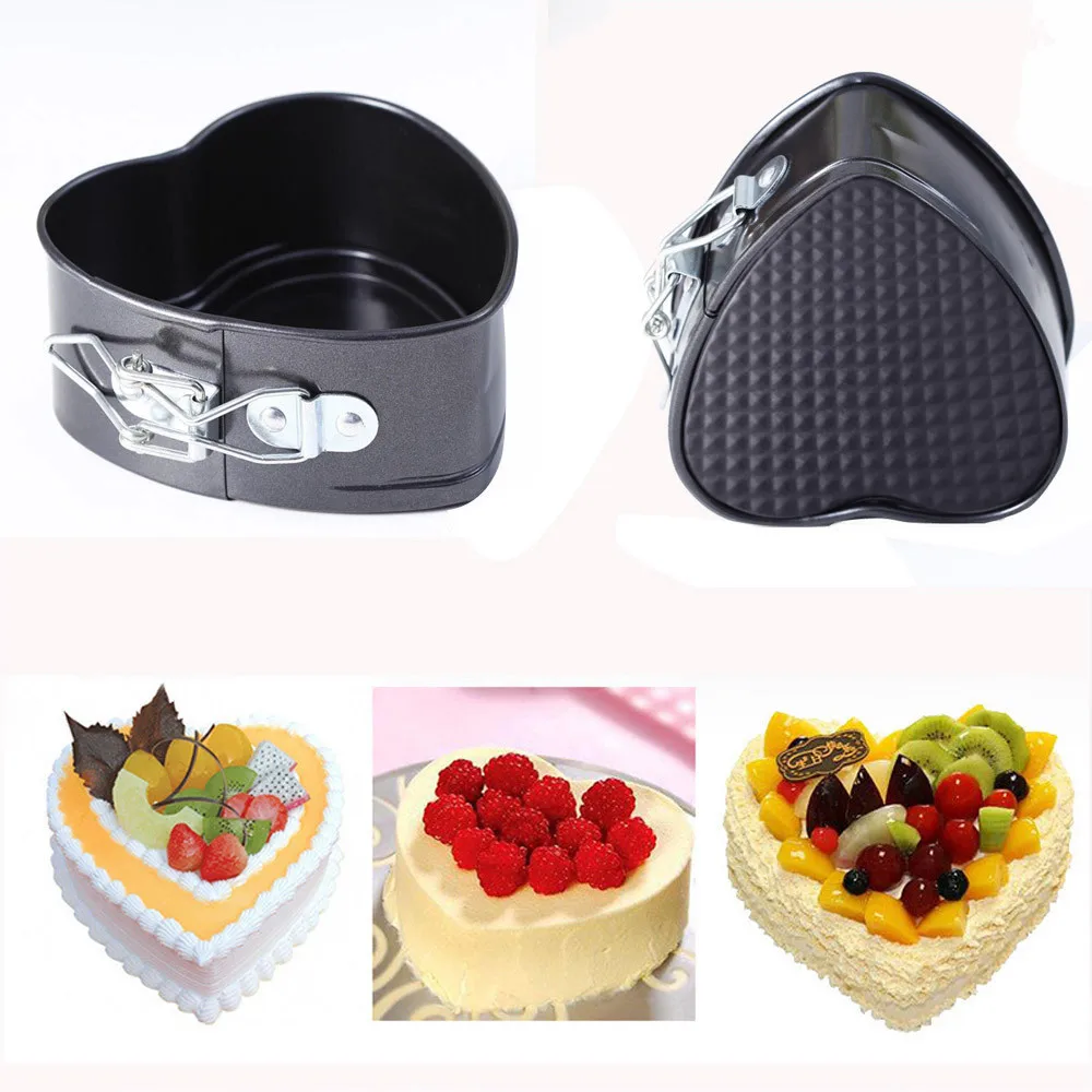 

Stainless steel Baking Mold Non-Stick Love Heart Shape Cake Pan Tin DIY Cake Mold Baking Cheese Bread Tray Kitchen baking tools