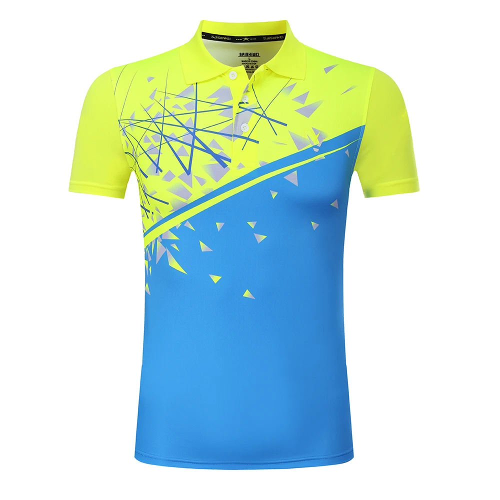 Свободная рубашка для бадминтона для мужчин/женщин, теннисная одежда, сухая крутая рубашка, спортивная рубашка для бадминтона, рубашки для настольного тенниса 3868AB