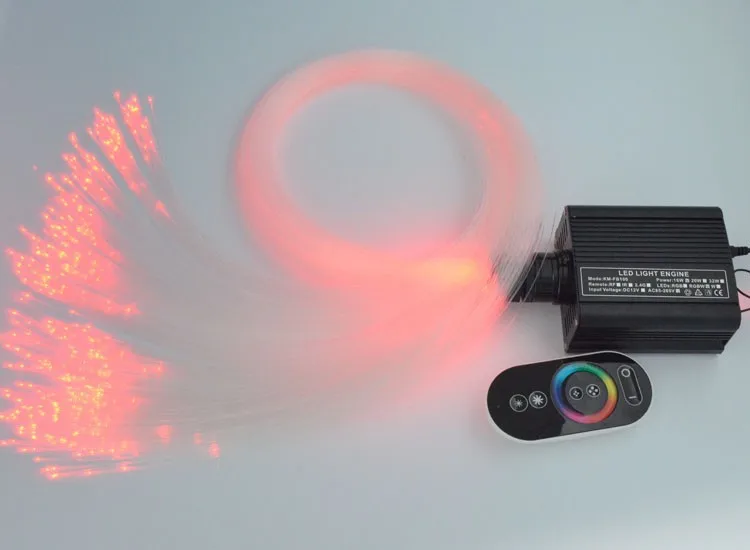 Óptica + Rgb Kit de Iluminação Fibra 0ptic Estrela Teto 0.75mm 150 Pces * 2 m Pmma Luz Engien Toque Remoto 16 w Led 13 High Quality light brown virgin hair