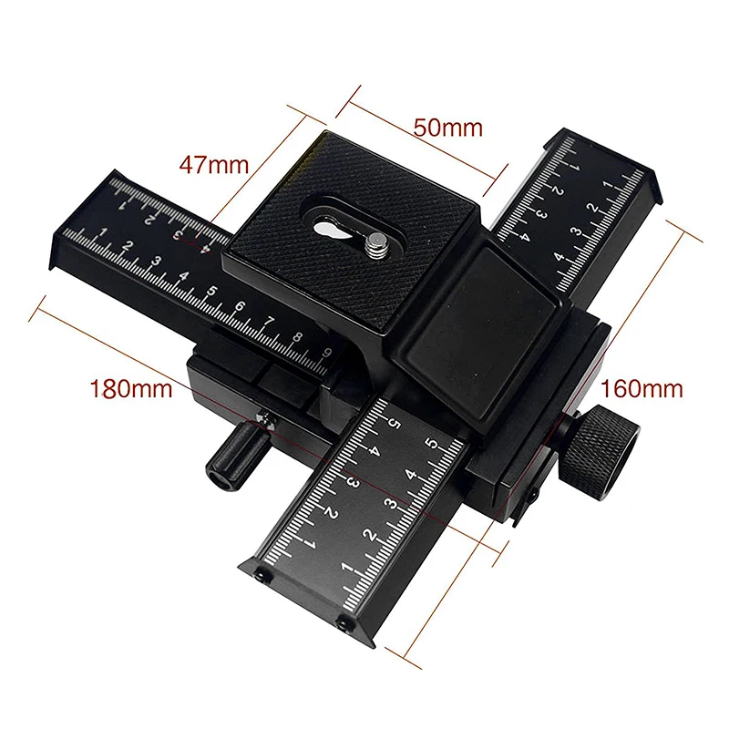 Camera Track Slider Foleto 4 Way Macro Focusing Rail Slider Standard 1/4" Screw for Canon Sony Pentax Nikon Olympus Samsung Camera close-up shoot