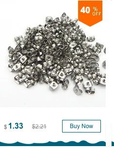 100pcs 3/4/5/6/8/10mm Stainless Steel Connector Bail Cap Blank Tray Fit Half Hole Round Beads DIY Making Findings Accessories