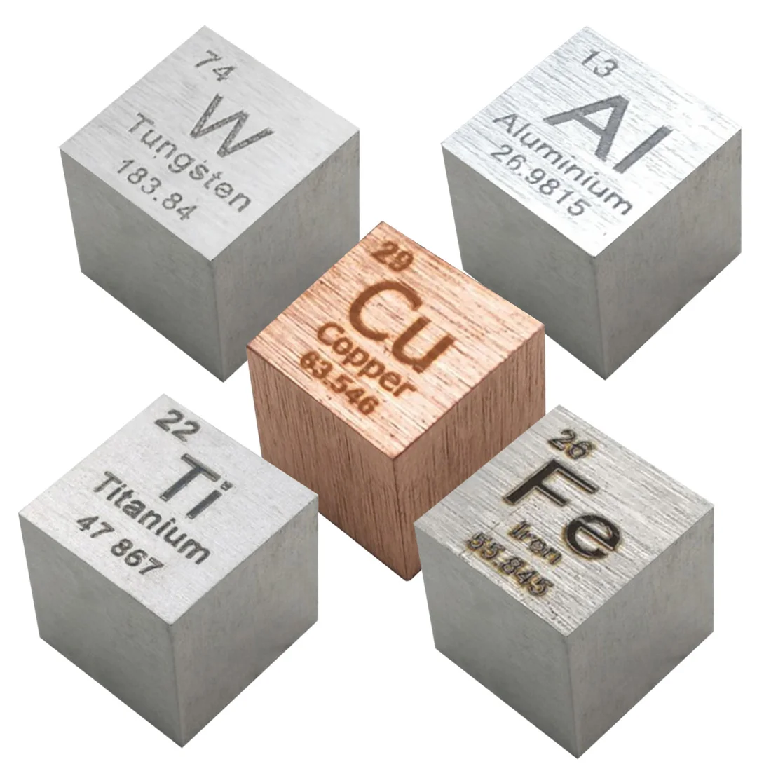  10 x 10 x 10mm High Pure Wiredrawing Cube Periodic Table Of Elements Cube Set With Wolfram Copper A