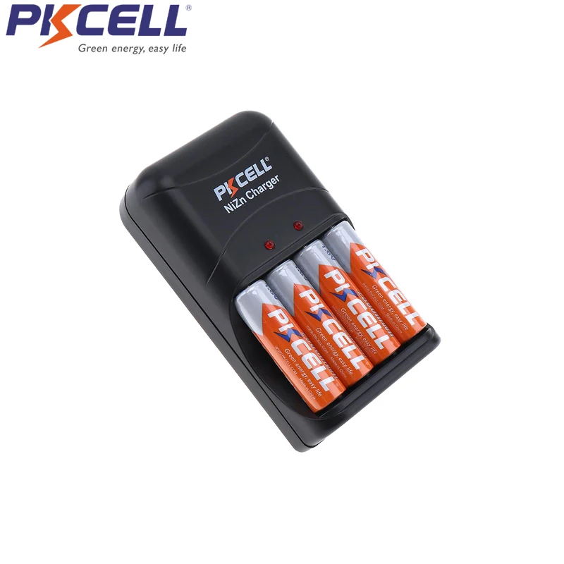 

PKCELL 8Pcs 1.6V AA NIZN Rechargeable Battery aa 2500mWh ni-zn battery Charger 4 slots fast Charge 2 To 4 AA AAA batteries Drop