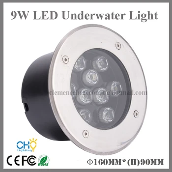 

Free shipping LED Buried light 9x1w underground outdoor light for round in-ground lamp IP68,RGB AC 85-265V