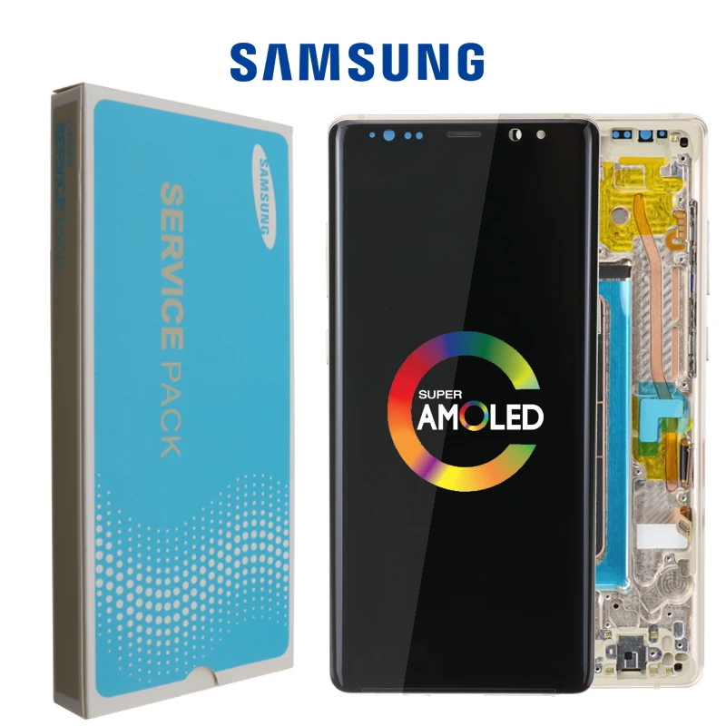 

ORIGINAL 6.3'' Display with Burn-Shadow LCD for SAMSUNG Galaxy Note8 N9500 N950F N900D N900DS Touch Screen Digitizer with Frame