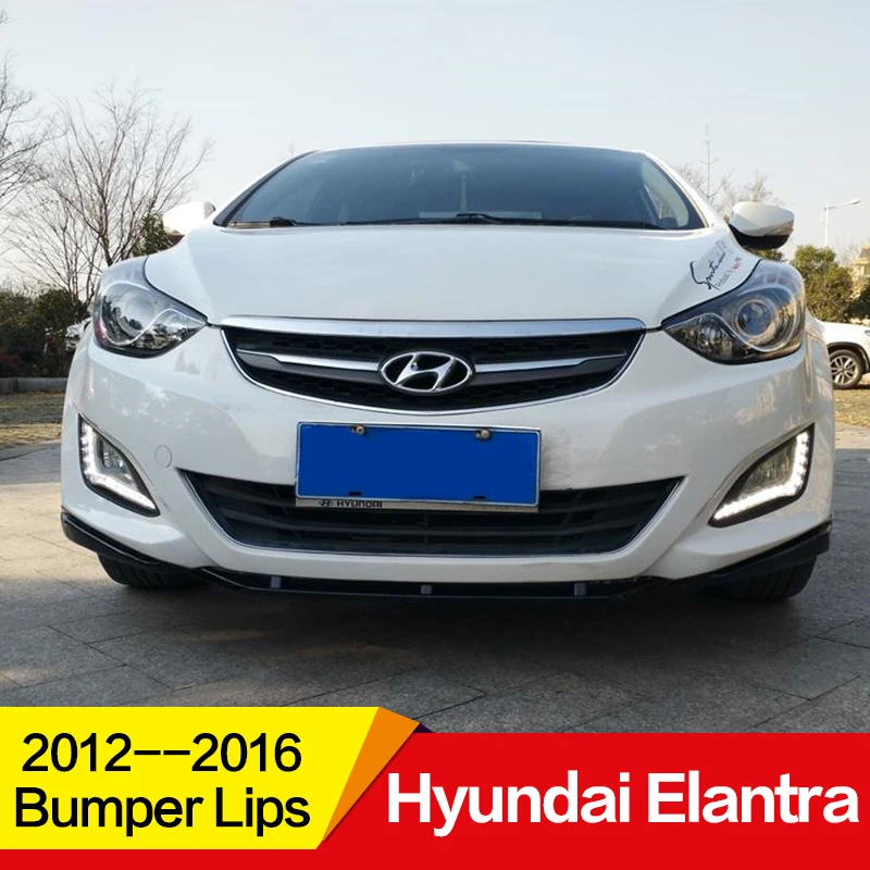 Использование для hyundai Elantra Avante бампер губы 2012- Комплект кузова спойлер спортивные аксессуары защита переднего и заднего бампера