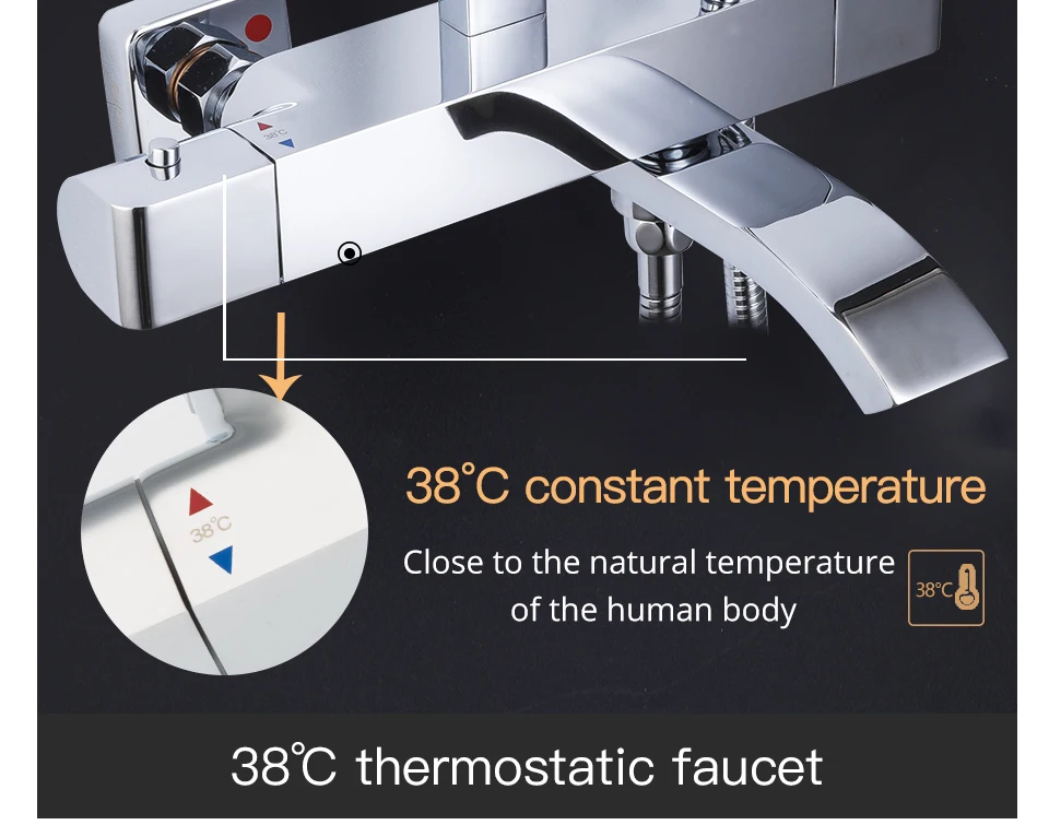 GAPPO смеситель для душа s Термостатический смеситель для ванной, смеситель для ванны, смеситель для ванны, настенный дождевой душевой набор, смесители