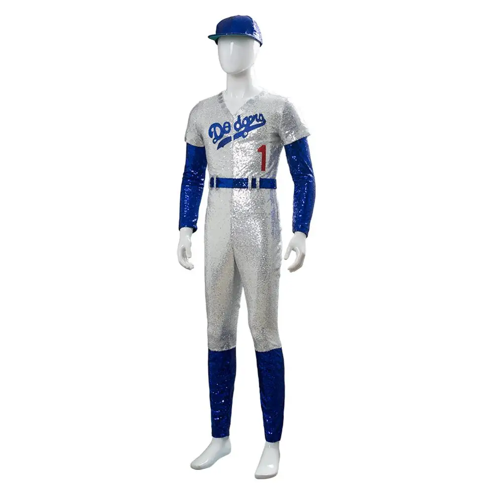 Rocketman Elton John Dodgers Baseball Uniform Cosplay Costume