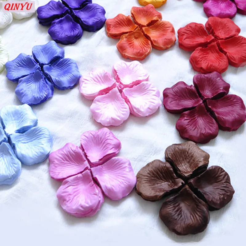 Hot sell 1000pcs Silk Rose Flower Petals Leaves Wedding Decorations Romantic Artificial Rose Petals for Christmas Decor 6ZSH012  (1)