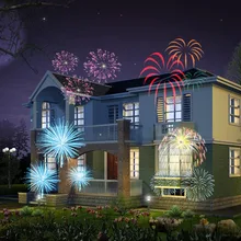 LED Projector Yard 16 film Replaceable Lights Lawn Remote Pattern rotating projection night light garden wall decoration lights