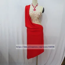 Лучший по продажам! Сексуальное Красное латинское платье, сальса, Румба, джив, чача, латинское танцевальное платье, бальное платье, латинский костюм, танцевальная одежда, девушка, L-0032