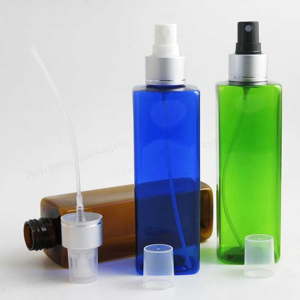 

20 x 240ml Large PET Sprayer Perfume Bottles Amber Blue Green Clear Plastic Refillable Cosmetic Perfume Atomizer Container