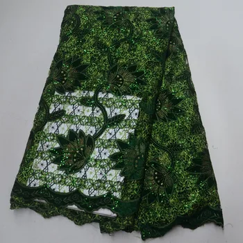 

High quality nigerian wedding african velvet lace fabric/ guipure cord lace fabric for wedding party