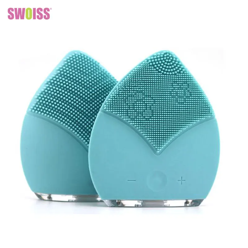 

SWOISS Brush Facial Cleanser Electric Face Wash Cleaning Acne Estetica Mini Pore Ultrasonic Skin Facial Massager Unisex