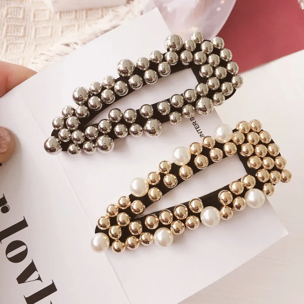 Women Korean style Hairpins Girls pearls Nail bead flowers Branch Hair