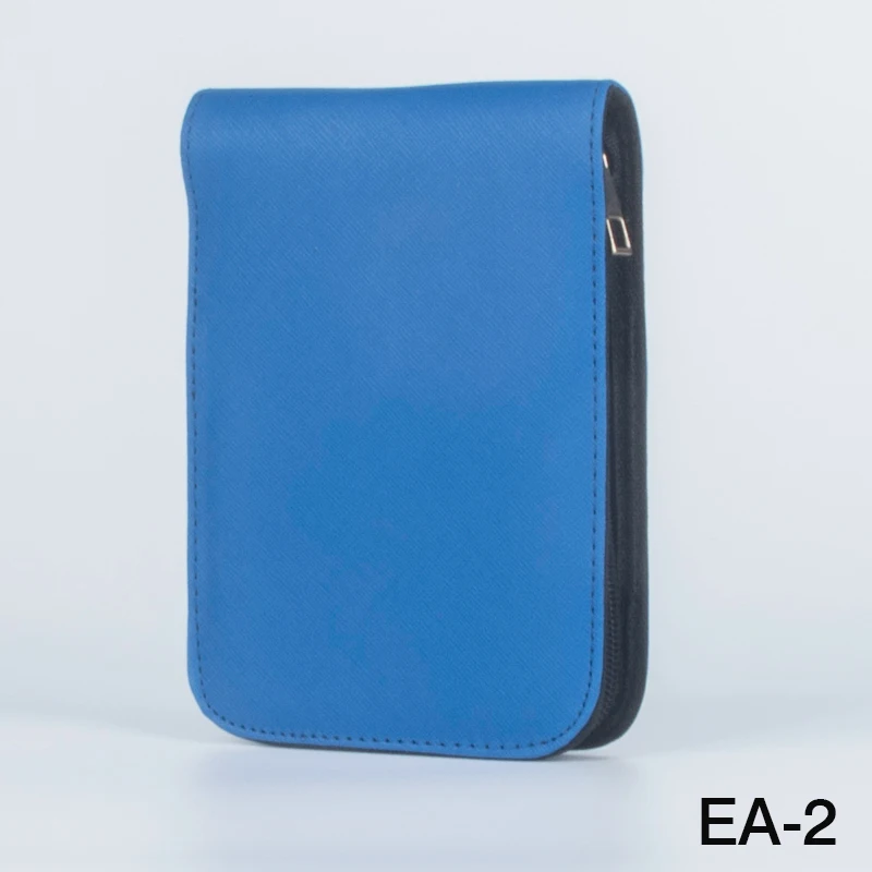 

12 Pens Case Luxury blue Leather Pencil Case/Bag For gel pen / Fountain Pen /Ballpoint Pen Binder Stationery pencil bag