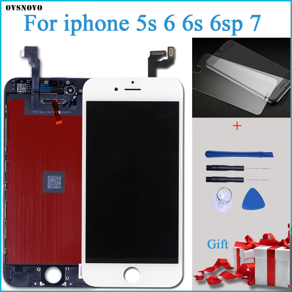 White Black for iPhone 6s 7 6sp with 3D Force Touch Screen Digitizer Assembly No Dead Pixel lcd Display 5s 6 free Shipping | Мобильные