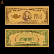 Dinero de oro de los Estados Unidos 1928, placa de oro de 5 dólares, papel de moneda, colección de billetes falsos y regalo de recuerdo