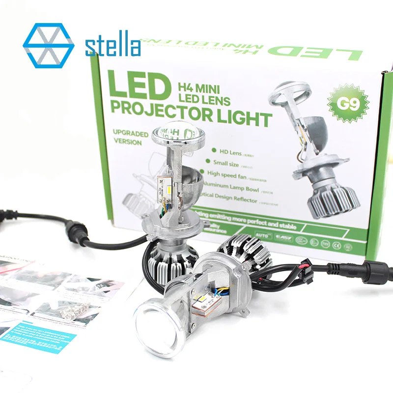  Stella H4 dipped beam/high beam headlights led lens projector for auto/moto 12V 72W 8000LM 5500K LE - 32999820640