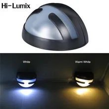 Hi-Lumix 2 шт./лот полукруг солнечное освещение изгороди настенный светодиодный светильник белый теплый белый для сада двора патио ворота вход