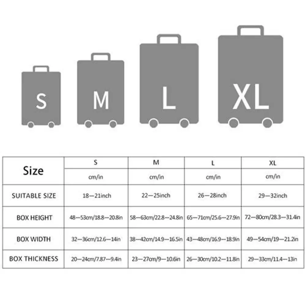 Luggage Case Suitcase Protective Cover Thicker Elastic Cases Covers Trolley Thickened Dust Sleeve 18 32 Inch Travel Accessories