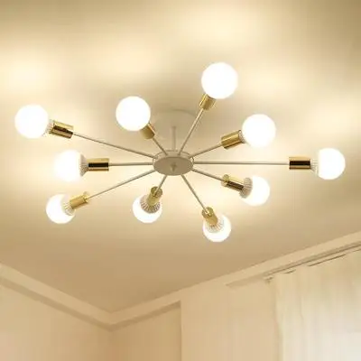 

6/8/10 head vintage industrial edison LED lights barn metal flush mount ceiling lights home decoration lighting lamp