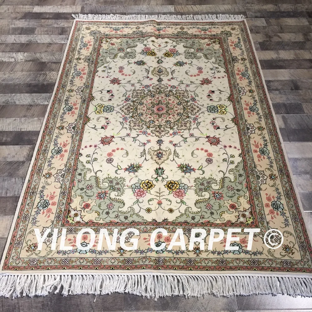 Yilong 4'x6' handknotted яркие цветы турецкий стиль Восточная гостиная вязаный шерстяной коврик ручной работы(WY2085S4x6