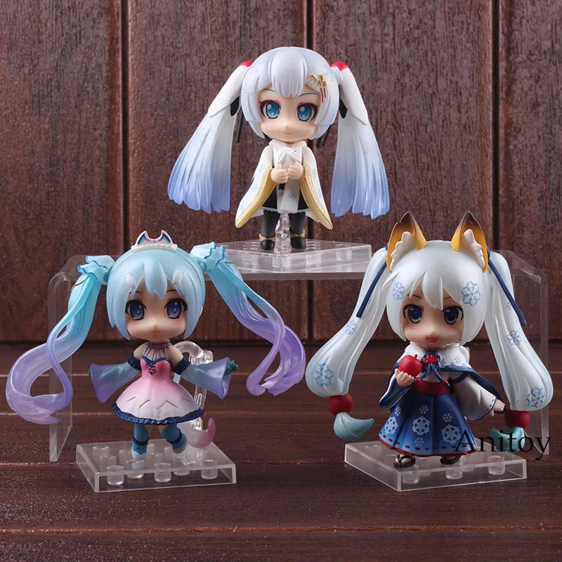 Дешево 2018 Snow Miku Hatsune Мику фигурка версии нет 003 004 005 ПВХ фигурку Коллекционная модель игрушки