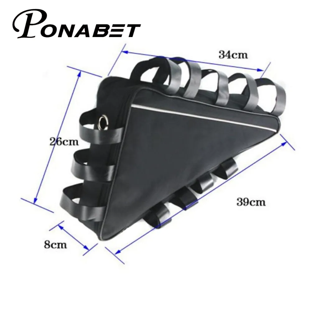Водонепроницаемый большой треугольный Аккумулятор сумка для переноски для электрического велосипедного оборудования