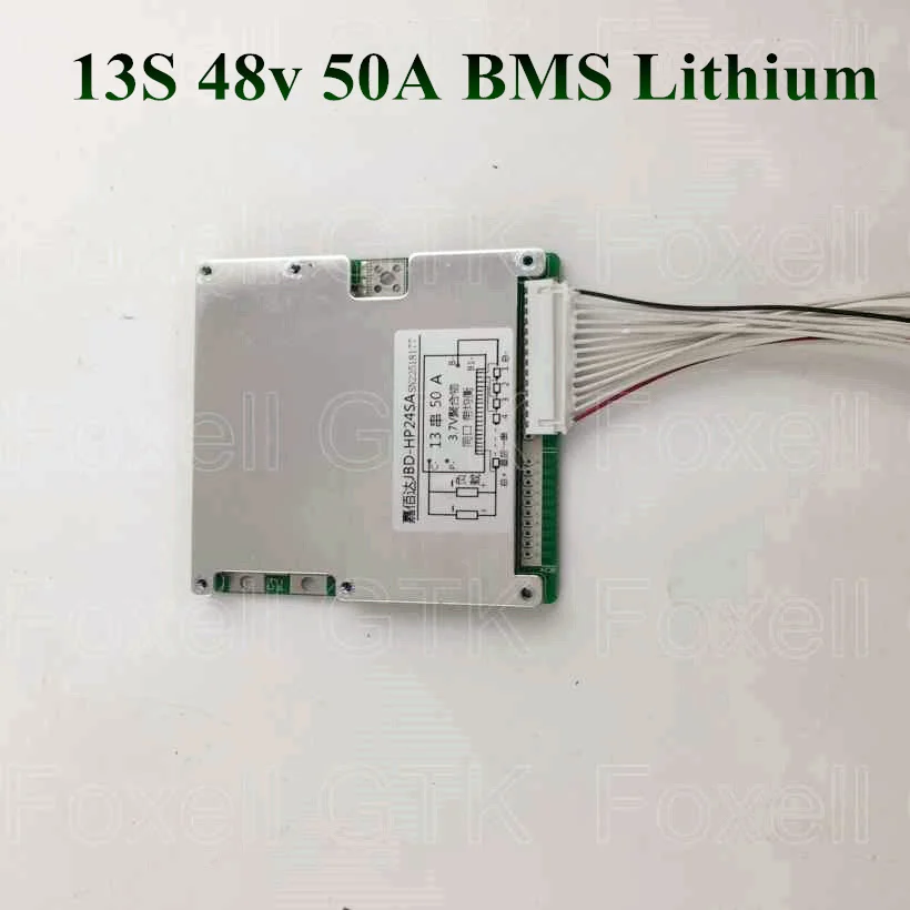 

1pcs BMS 48v lithium 48v 13s 25A 35A 50A current battery pack 48v 13s bms protection for scooter motor power tools ebike bicycle
