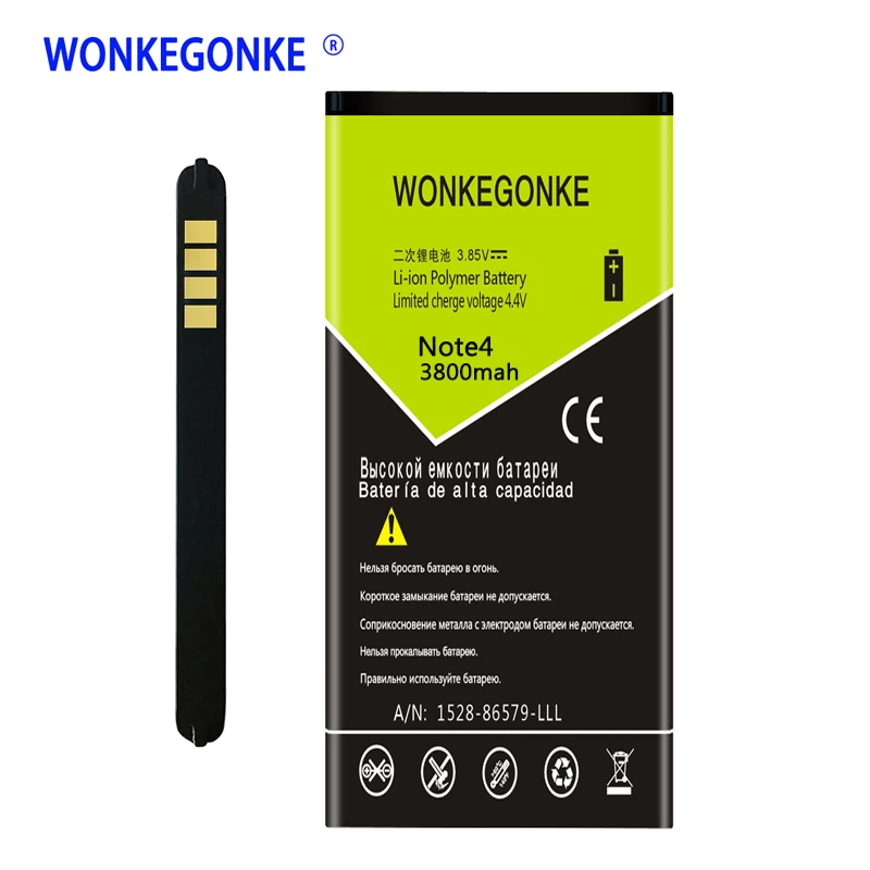 Wonkegonke EB-BN910BBE Батарея для samsung Galaxy Note 4 N910F N910C N910U N910V N910T N910H N910A N910X N910P батареи Bateria