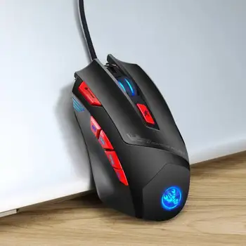 

6000DPI Adjustable Mechanical Gaming Mouse 9 Key Macro Definition Programming Colorful Dimming for Comfortable Gaming Experience