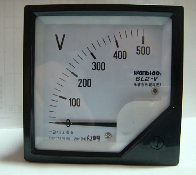 Buy Free shipping 6L2 series 0 500V AC Voltmeter