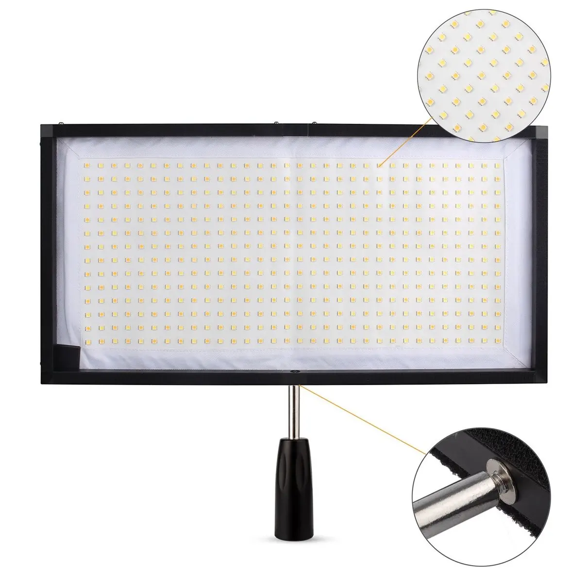 

FL-3060 Flex Mat 480 LED Lumens Max 8000LM Flexible Moldable LED Video Fabric Light Slim Ultralight PaneL with 2.4G Remote