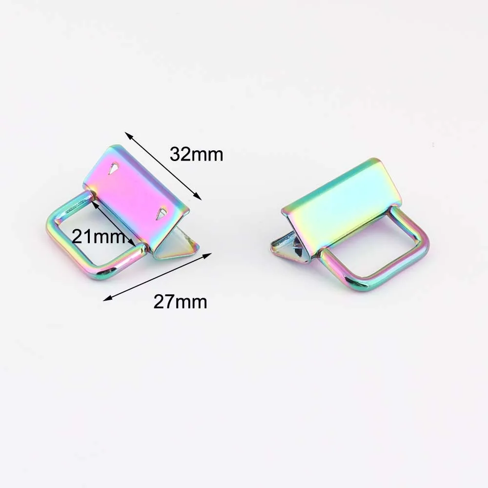 32mm rainbow color 50 шт./лот 20/25/30/32 мм высокое качество брелок аппаратные средства пряжки для тканевая лента тесьма веревка аксессуары - Цвет: 32mm rainbow color