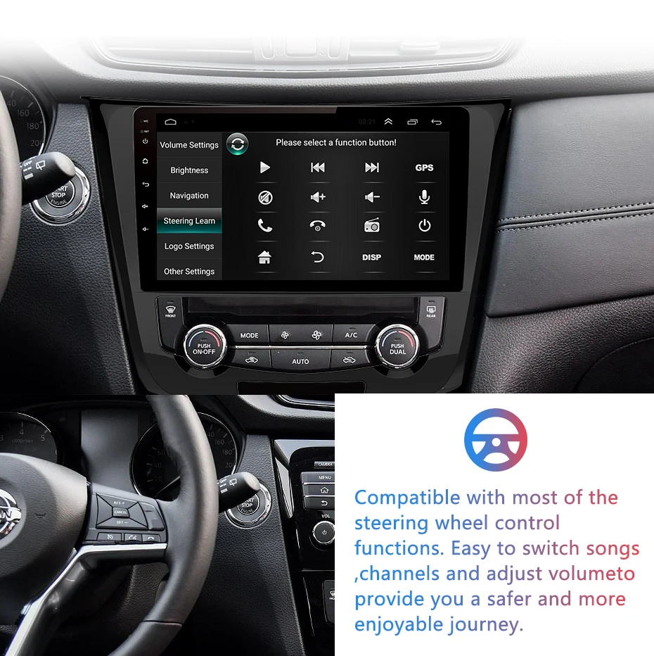 Cheap AWESAFE 2 din Android 8.1 Car Radio Multimedia video player gps navigation For Nissan X-Trail X Trail Qashqai 2014-2016 gps head 8
