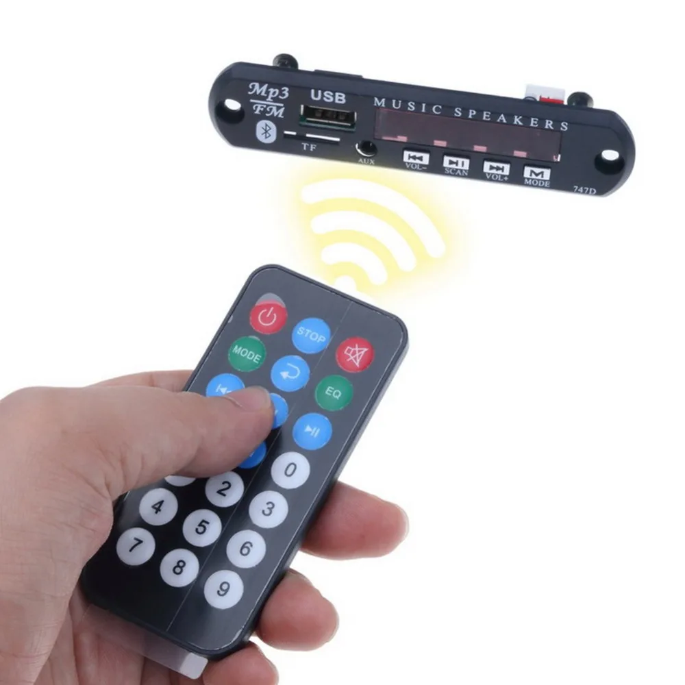 MP3 плеер декодер плата FM радио TF USB 3 5 мм AUX модуль Bluetooth приемник автомобильный
