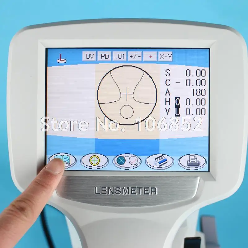Сенсорный экран цифровой автоматический линзметр Focimeter автоматический ленсометр Высокая точность PD УФ принтер FDA CE