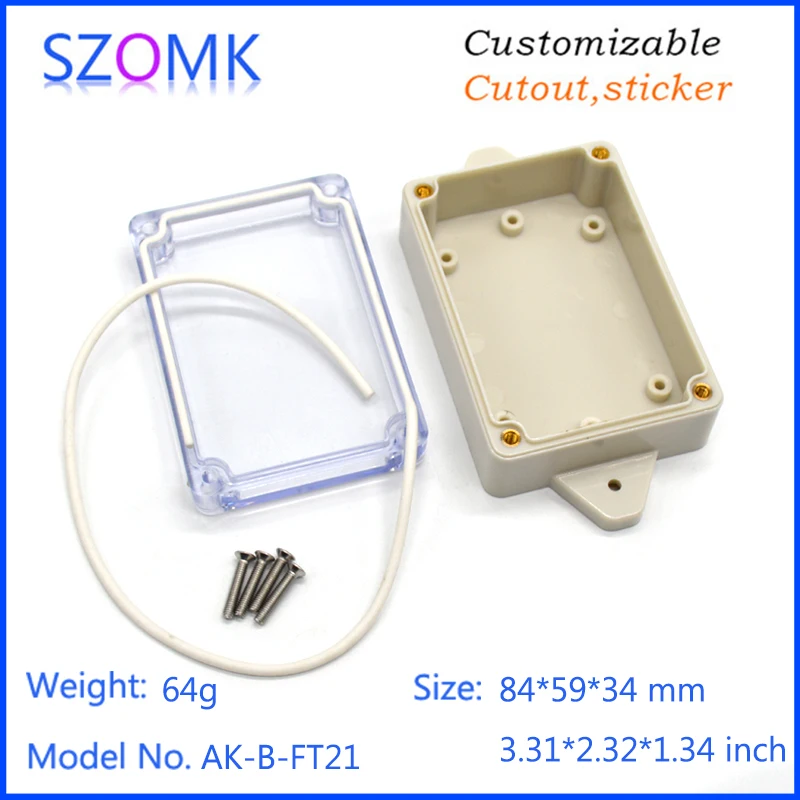 IP65 waterproof plastic enclosure for electronics instrument housing case plastic waterproof device box (20)