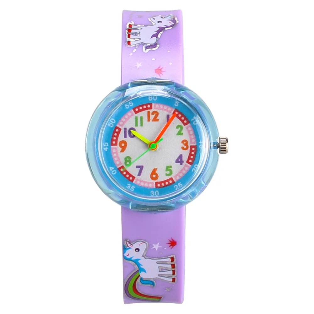 Повседневные детские часы ярких цветов с мультяшным животным, студенческие, детские часы для девочек и мальчиков, маленькие, свежие, милые, детские часы - Цвет: Бронза