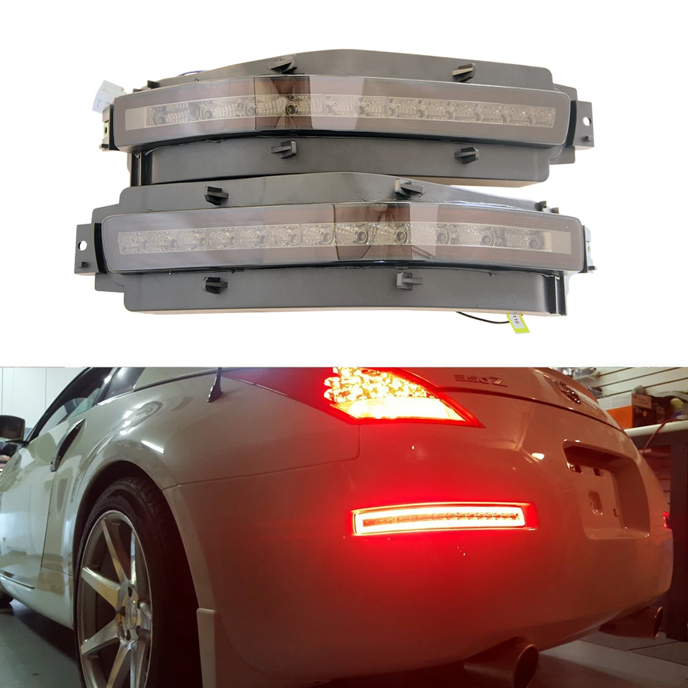 

12V Smoked Lens All-In-One LED Turn Signal, Backup Reverse & Brake Light Assembly For 2003-2009 Nissan 350Z Third Brake Light