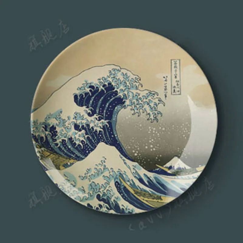 10 дюймов Fu Yue 30 6 видов Hokusai праздничный день декоративная тарелка подвесная