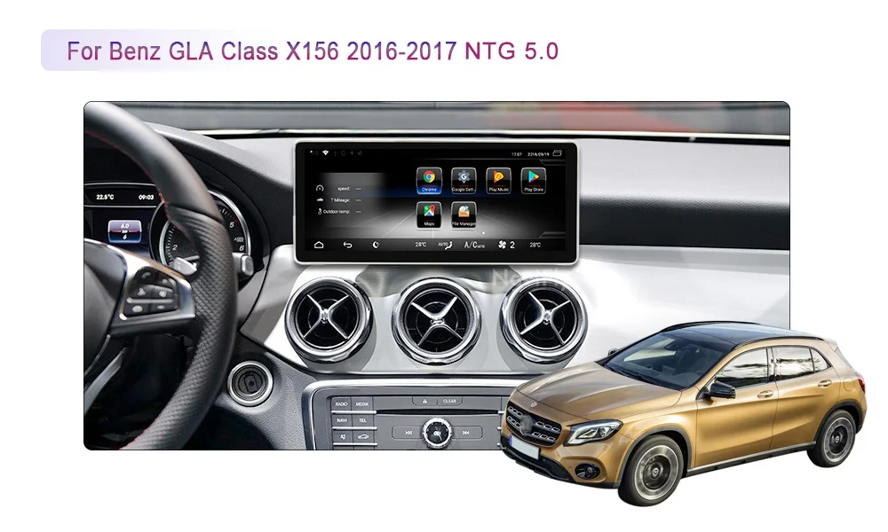Excellent NaviFly 10.25" 3GB+32GB 4G LTE Quad Core GPS Android 7.1 car multimedia player for Benz GLA Class X156 2013 to 2017 WIFI BT USB 3