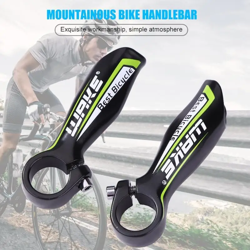 cheap 1 Pair Bicycle Handlebar Ends New Aluminum Alloy MTB Mountain Bike Handle Bar Ends 22.2mm mtb Bicycle Parts Cycling Accessories