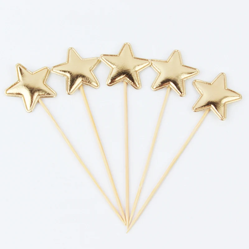 Shimmer Festival Supplies Heart 5PCS/Set Cake Flag Crown Birthday Party Cake Insert Cards Cake Decorations DIY Star Wedding